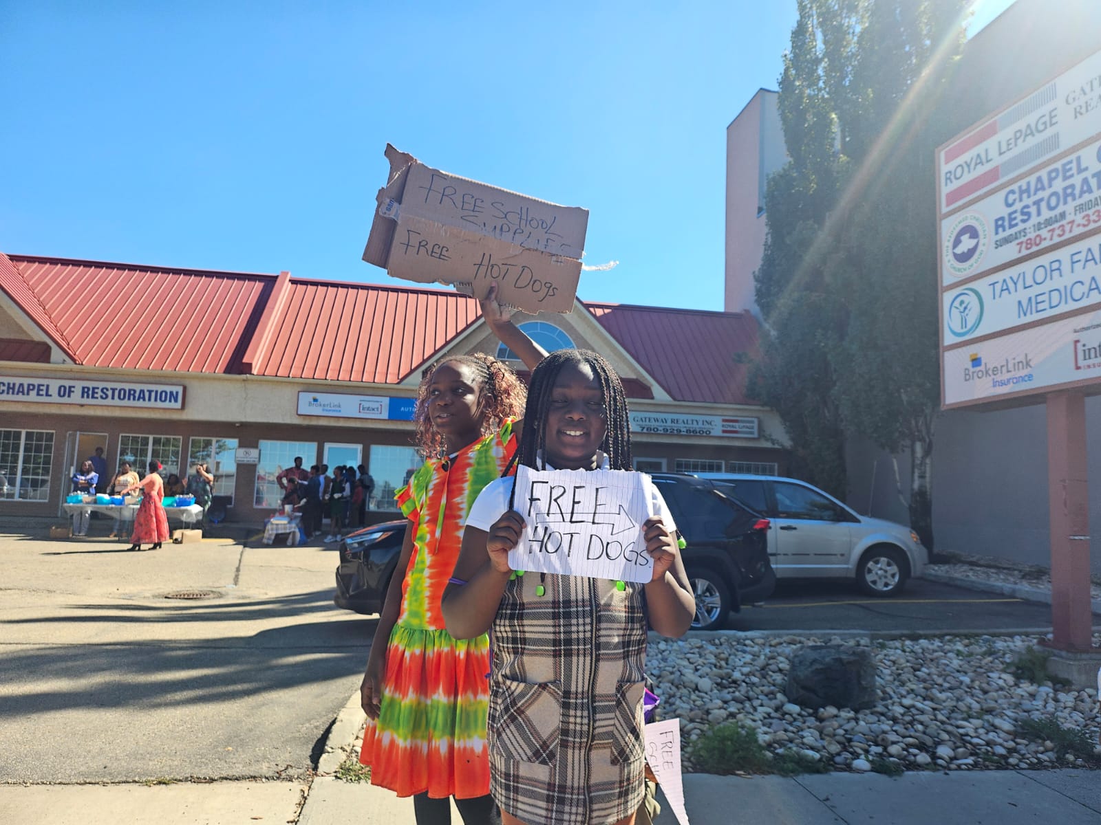 Free school supplies and hot dogs
